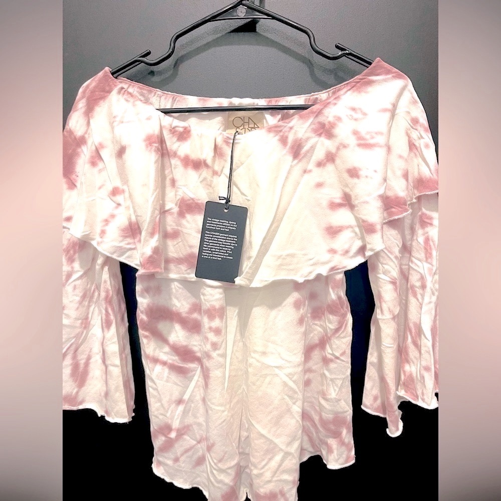 Chaser Boho On/Off Shoulder ruffle Top…